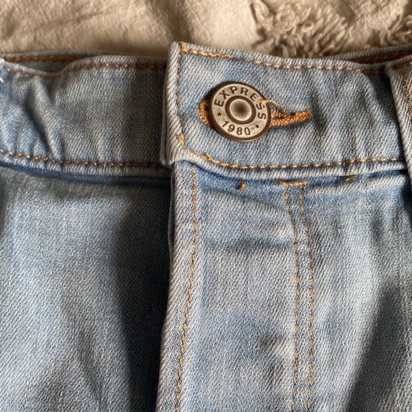 Express Fringe Denim Shorts - Picture 2 of 6